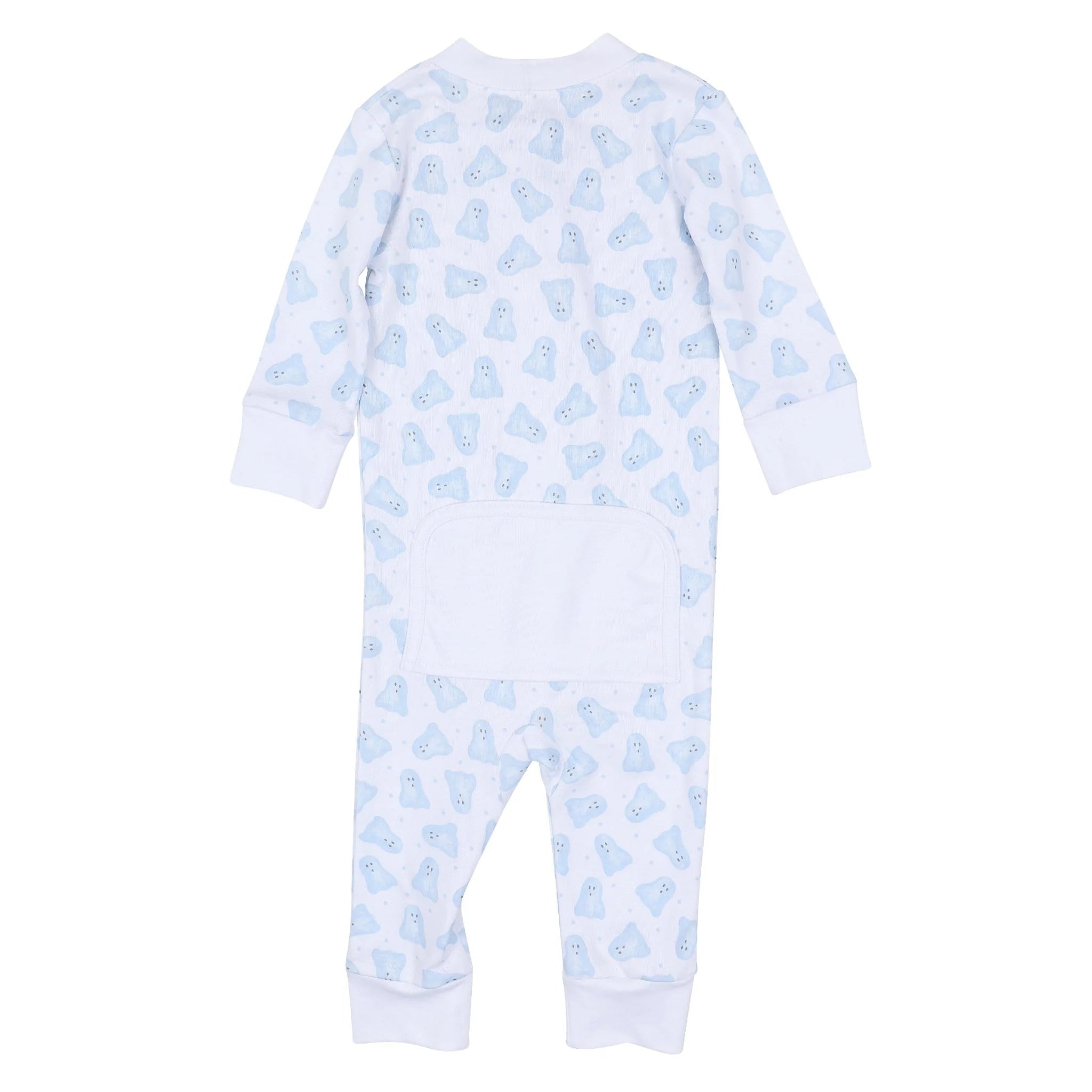Baby Boo Light Blue Print Zip Pajamas F26