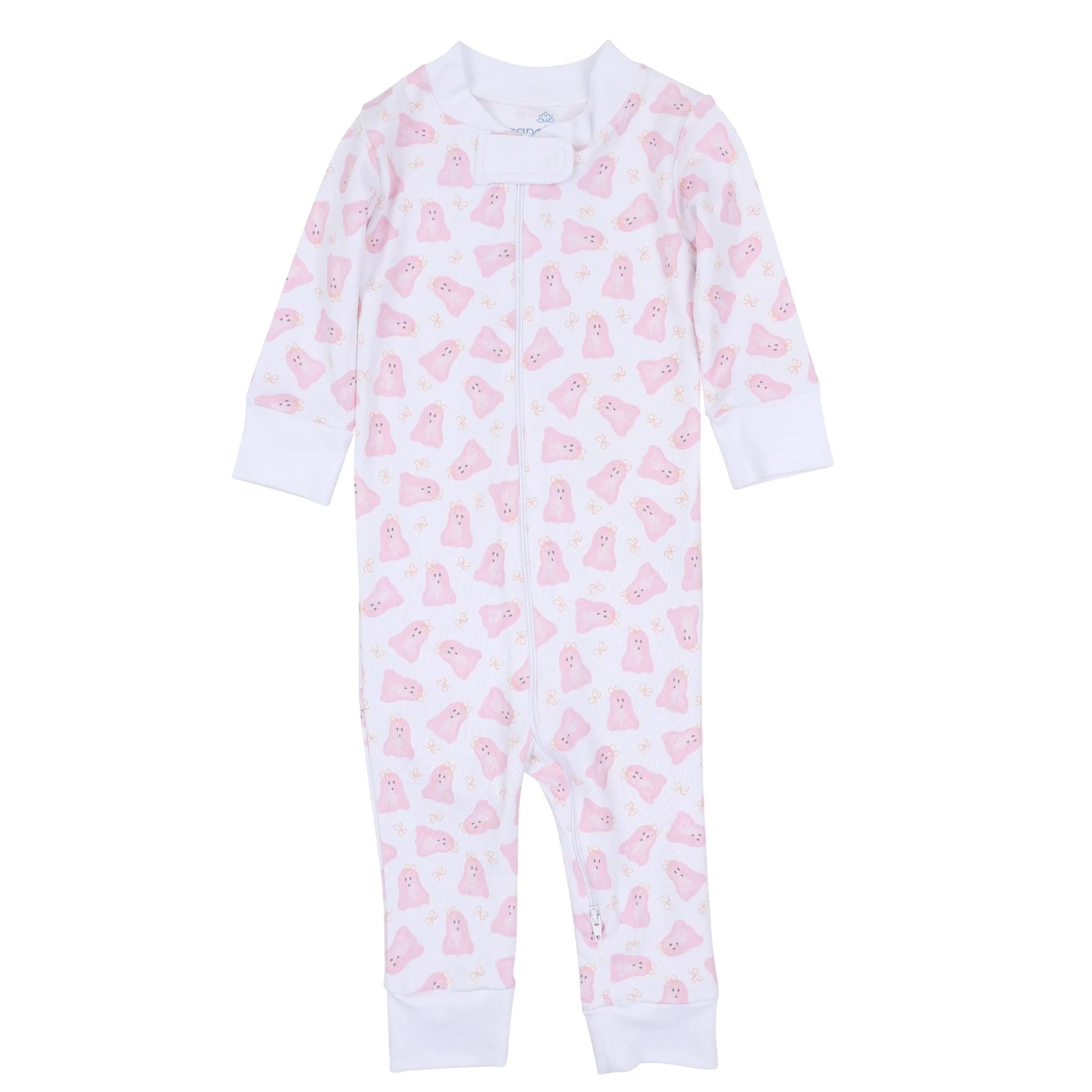 Baby Boo Pink Print Zip Pajamas F26