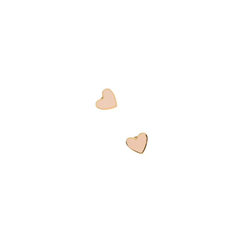 Enamel Heart Earring in Neutral