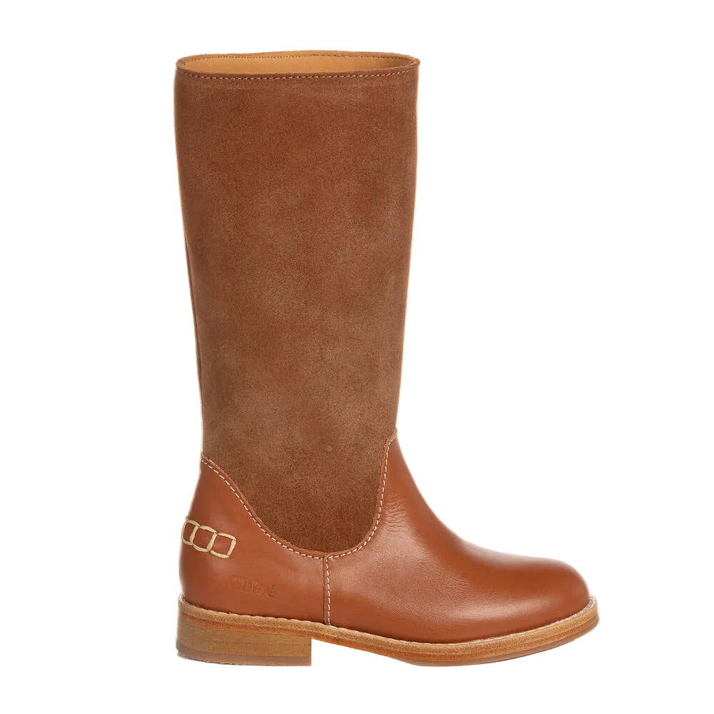 Leather/Suede Boots in Brown Pocket Full of Posies