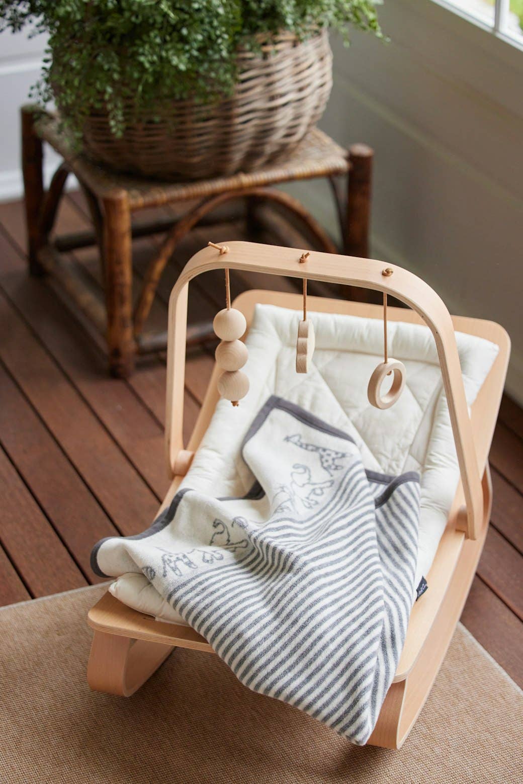 Jungle Walk Grey Mini Blanket
