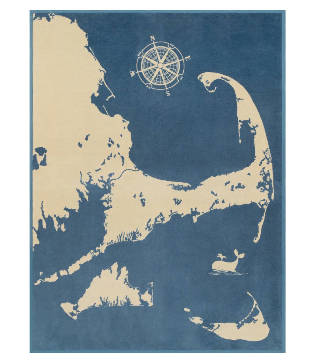 Cape and Islands Ocean Blue Blanket