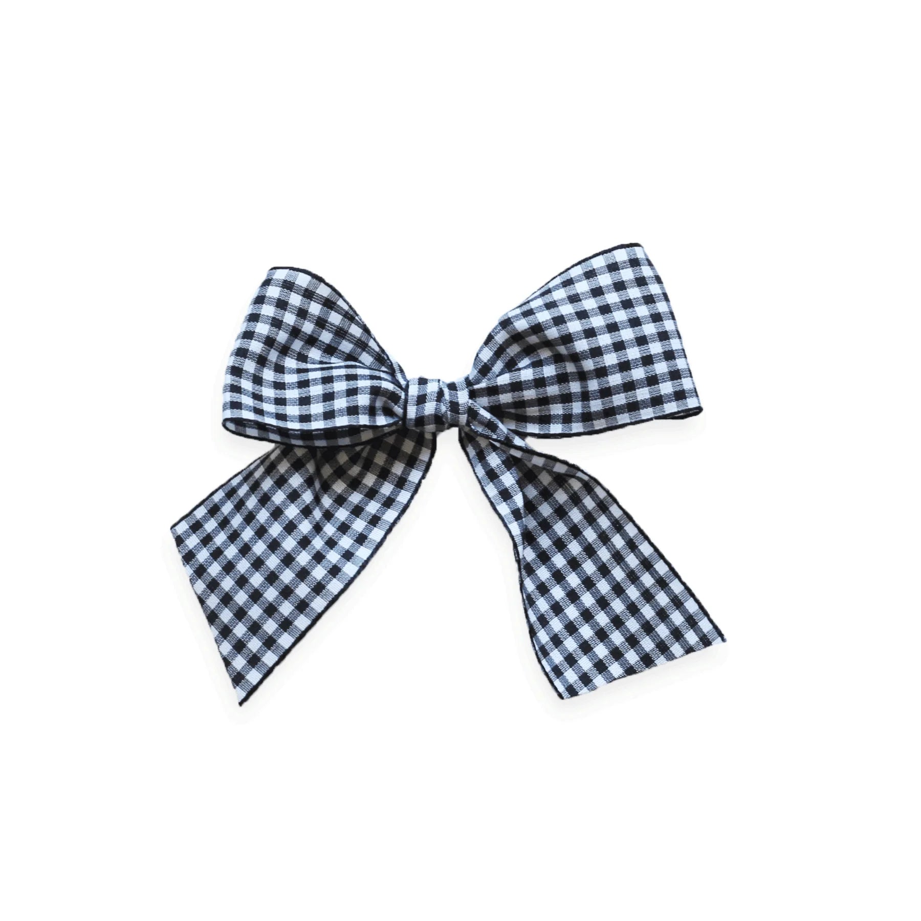 Black- Gingham sailor bow