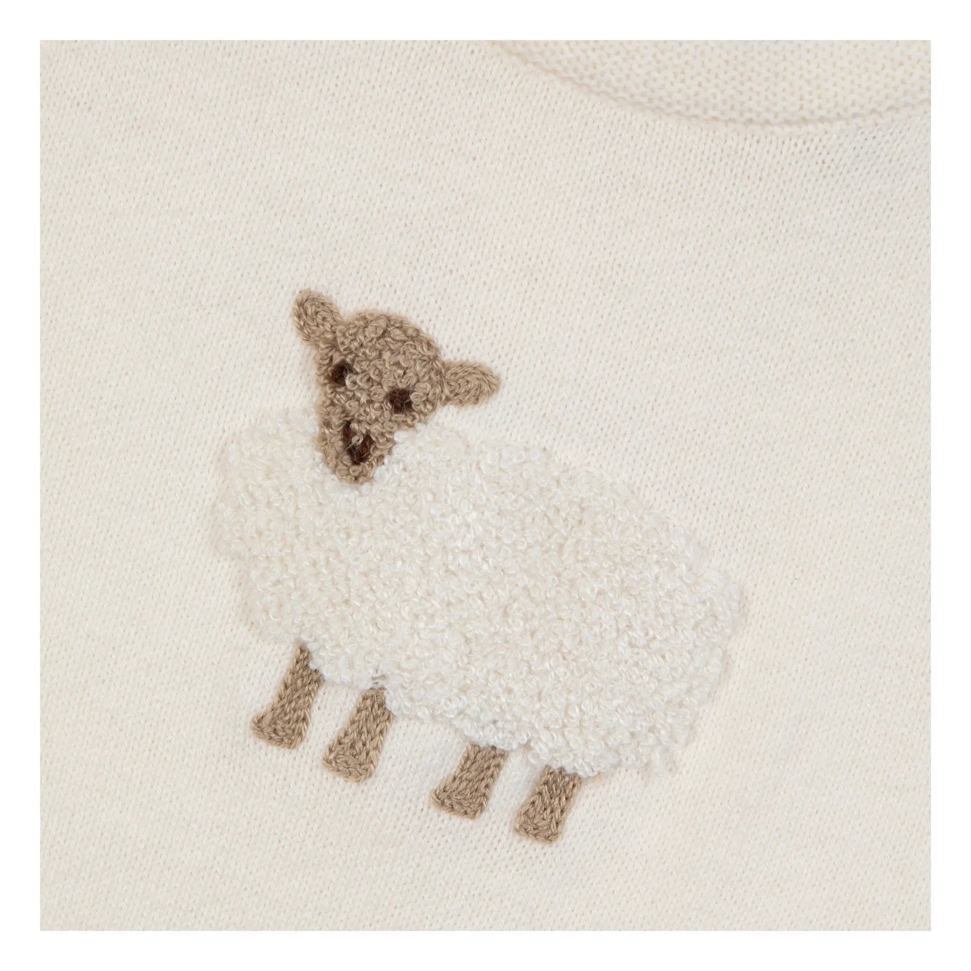 Sweater Ecru Embrodery sheep