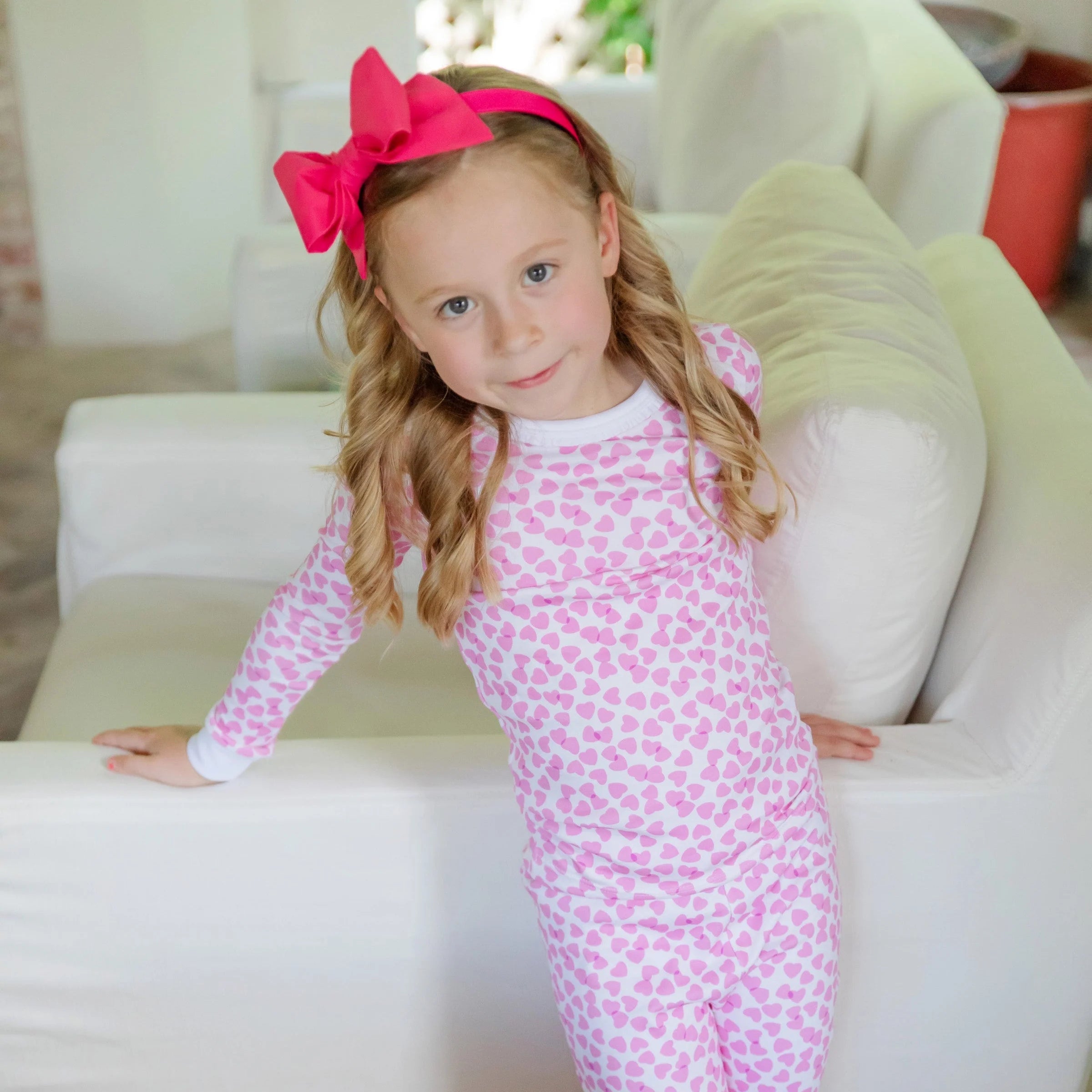 Ava Girls' Pajama Pant Set Confetti Hearts