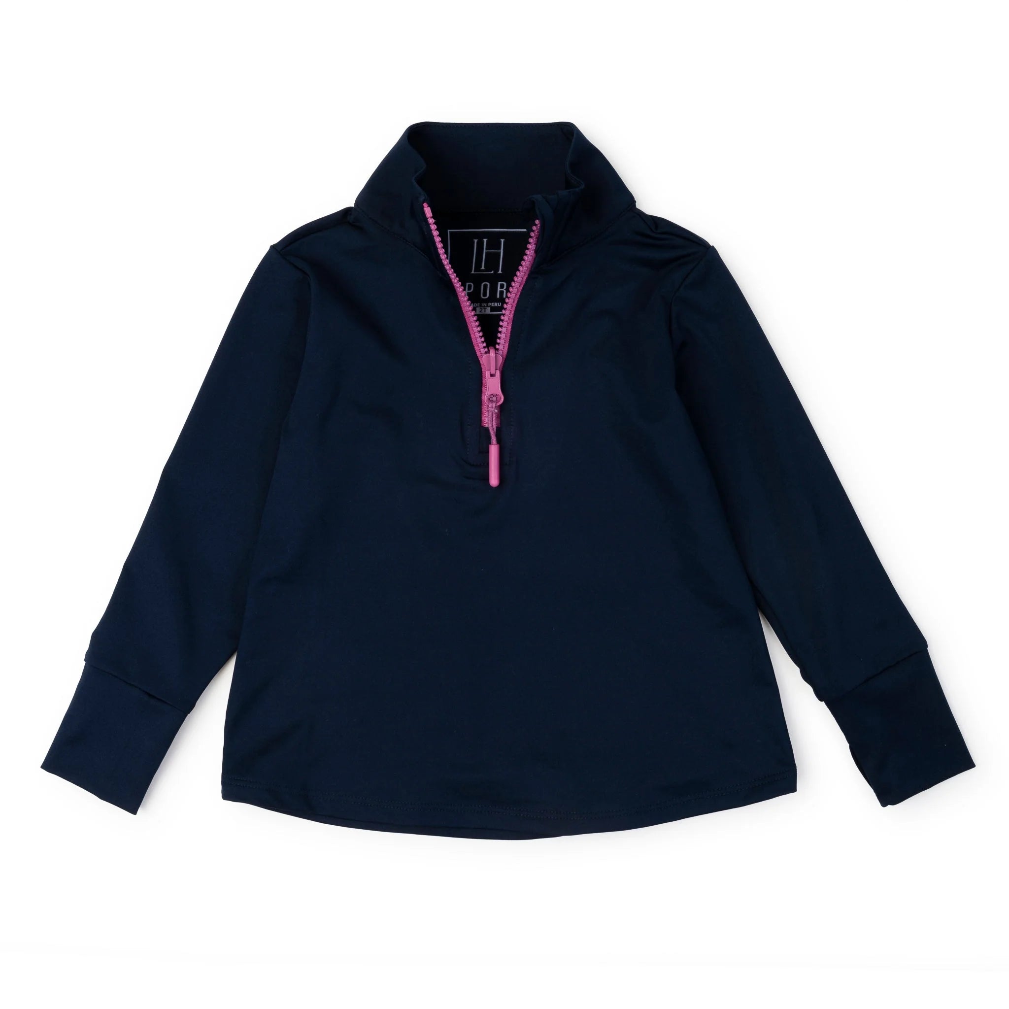 Blair Girls' Performance Pullover by LH Sport -Navy