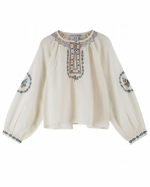 Brodee Blouse Ethnique in Creme