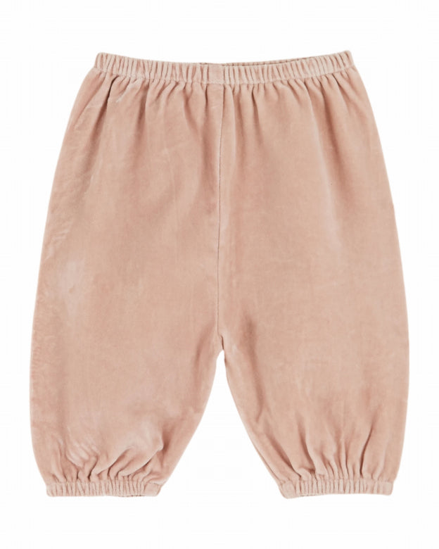 Velour Trousers in Peony
