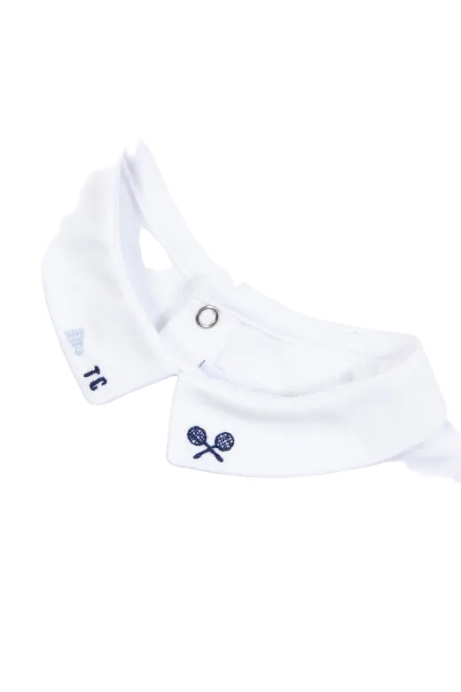 Boy's White Tennis Onesie