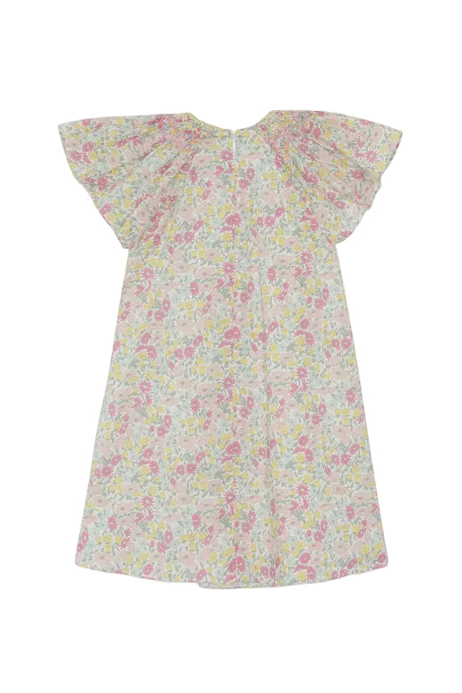 Big Girls Liberty Print Smocked Dress Citrus