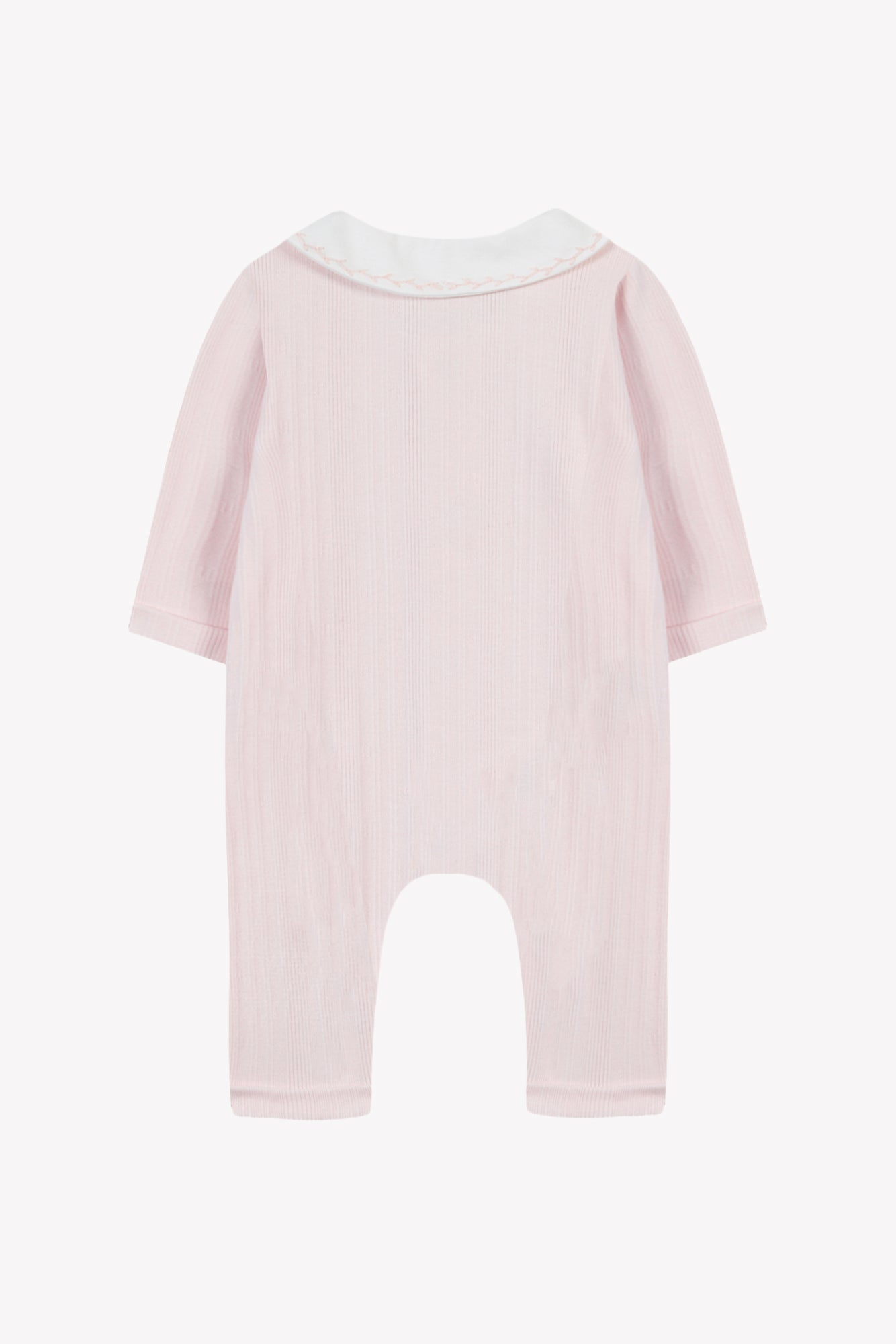 Collared LS Woven One piece Rose F26
