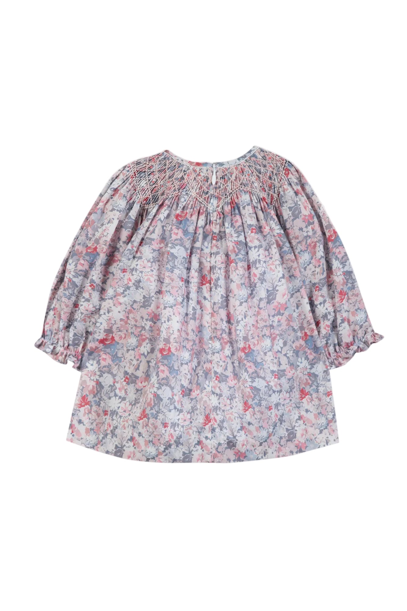Smocked LS Dress Floral Multi F26
