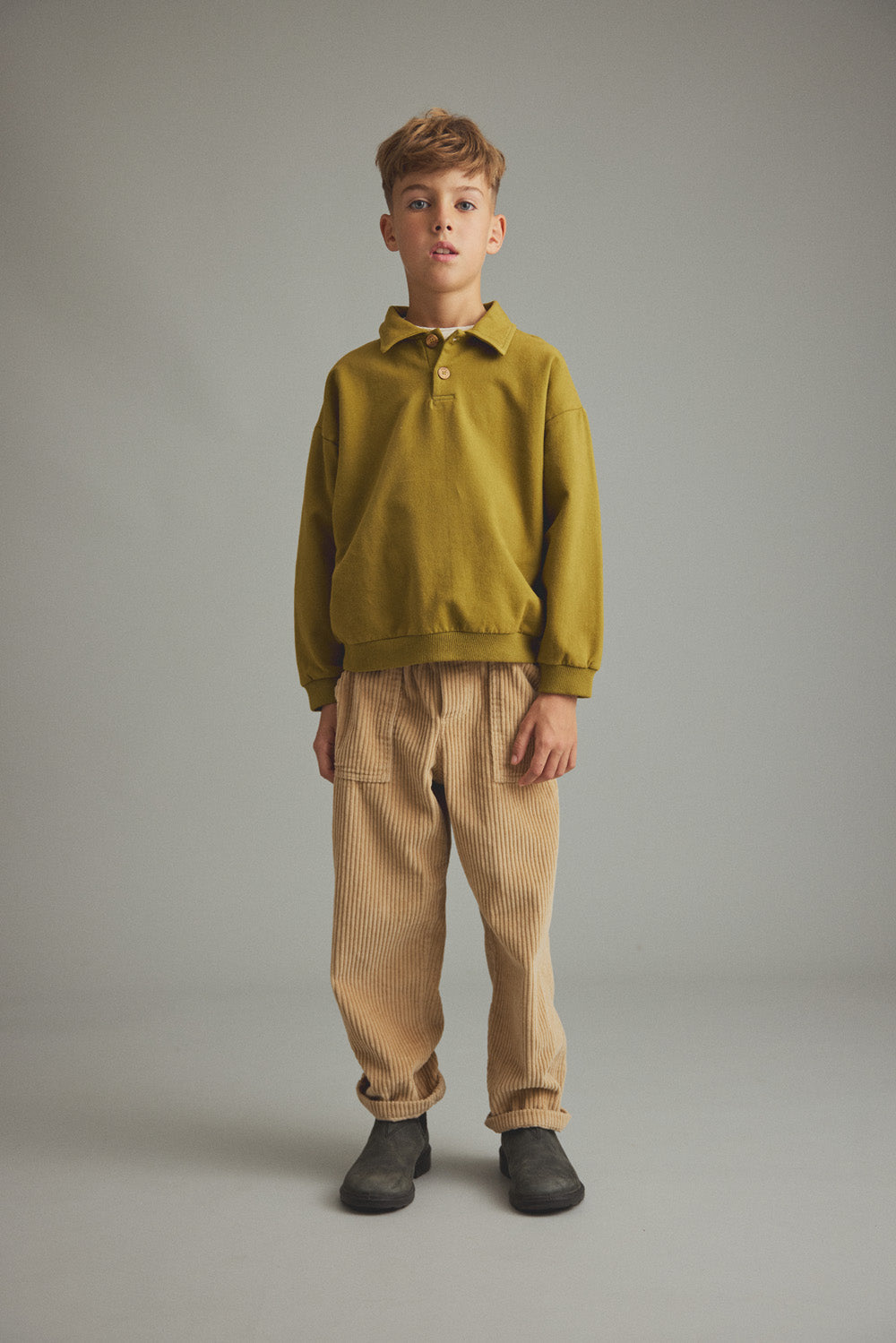 Wide Wale Corduroy Pants Stone F26