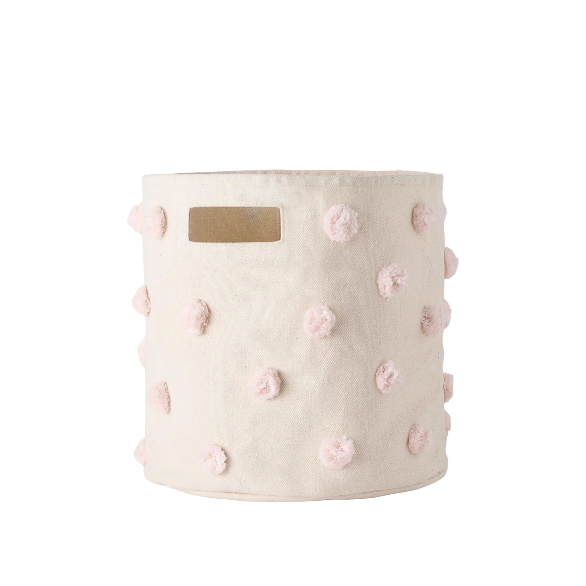 Pom Pom Basket Bin Blush