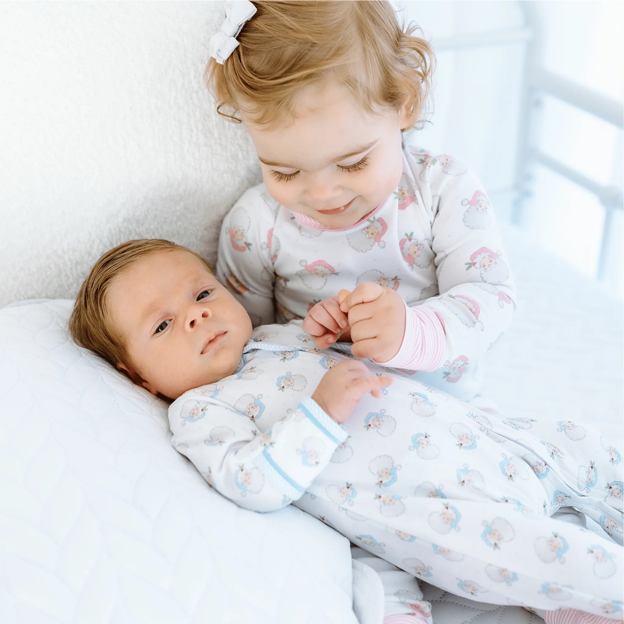 Santa Baby Pink Long Pajamas