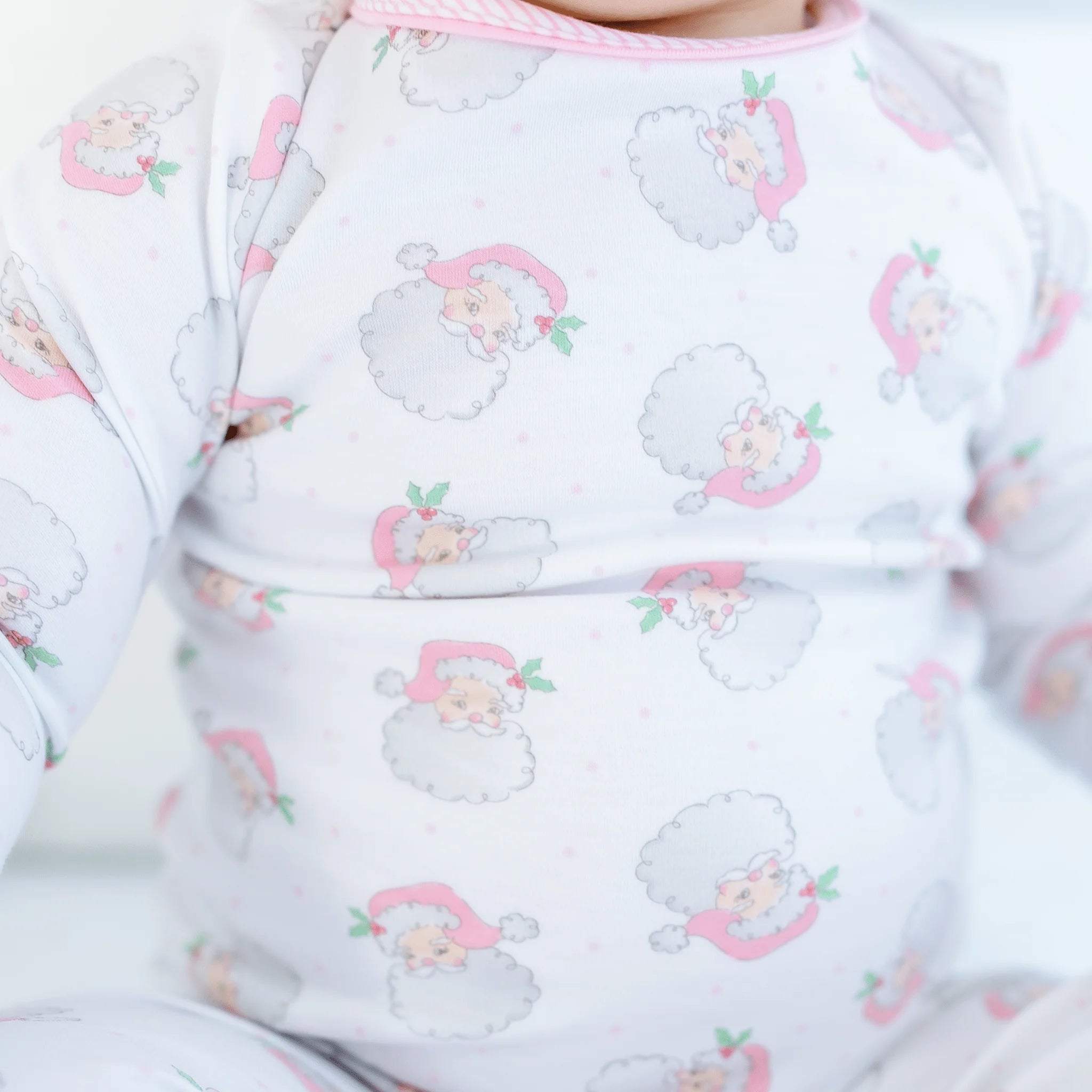 Santa Baby Pink Long Pajamas