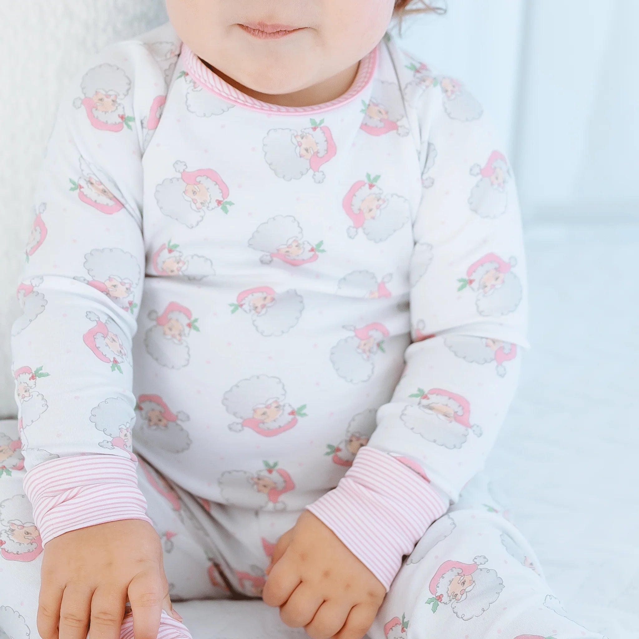Santa Baby Pink Long Pajamas