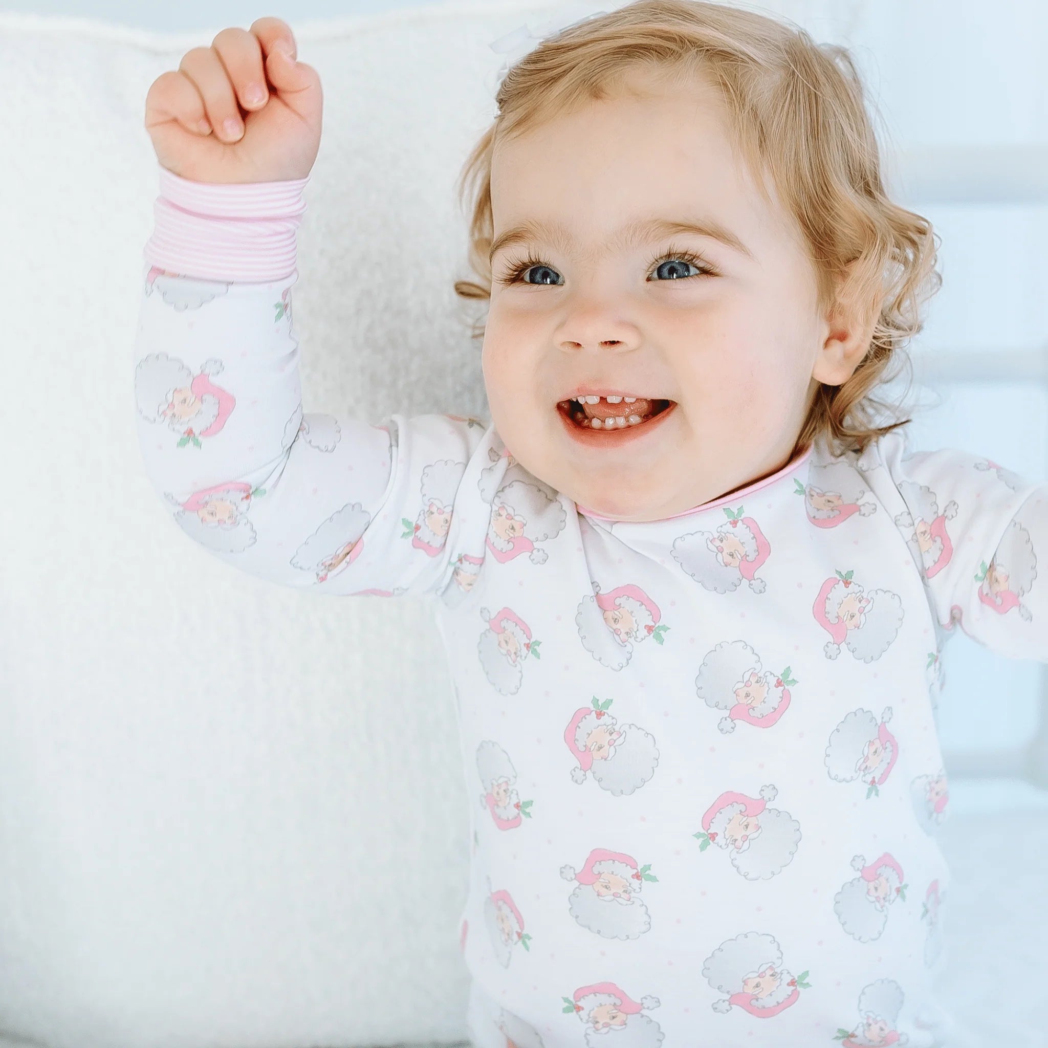 Santa Baby Pink Long Pajamas