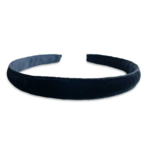 Single velvet headband- Black