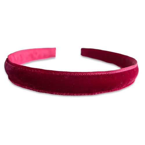 Single velvet headband- Red