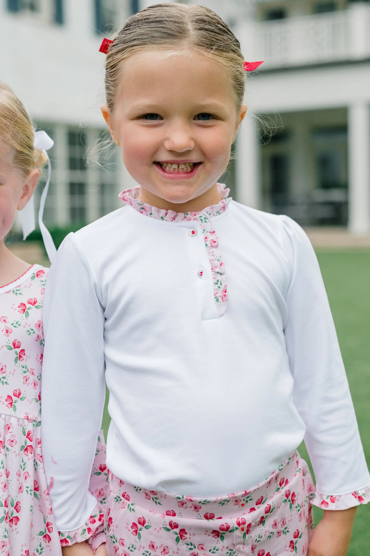 Zinnia Blooms LS Henley Shirt F26
