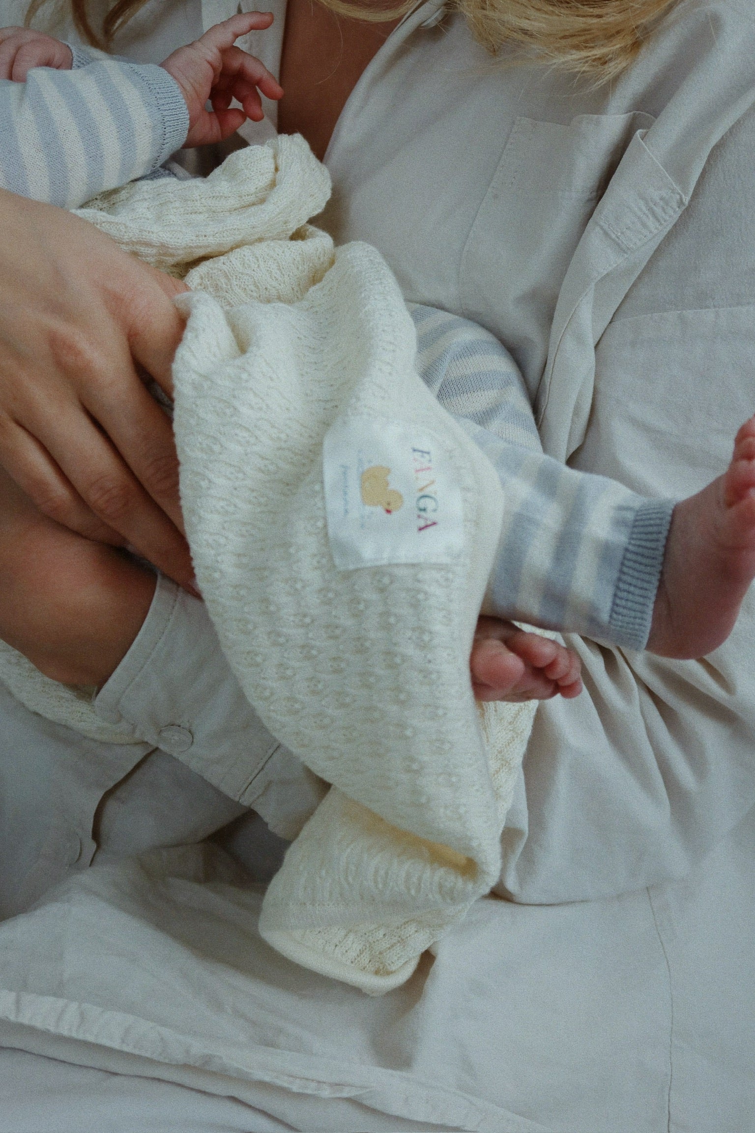 Organic Cotton Two Piece Set Blue Stripe