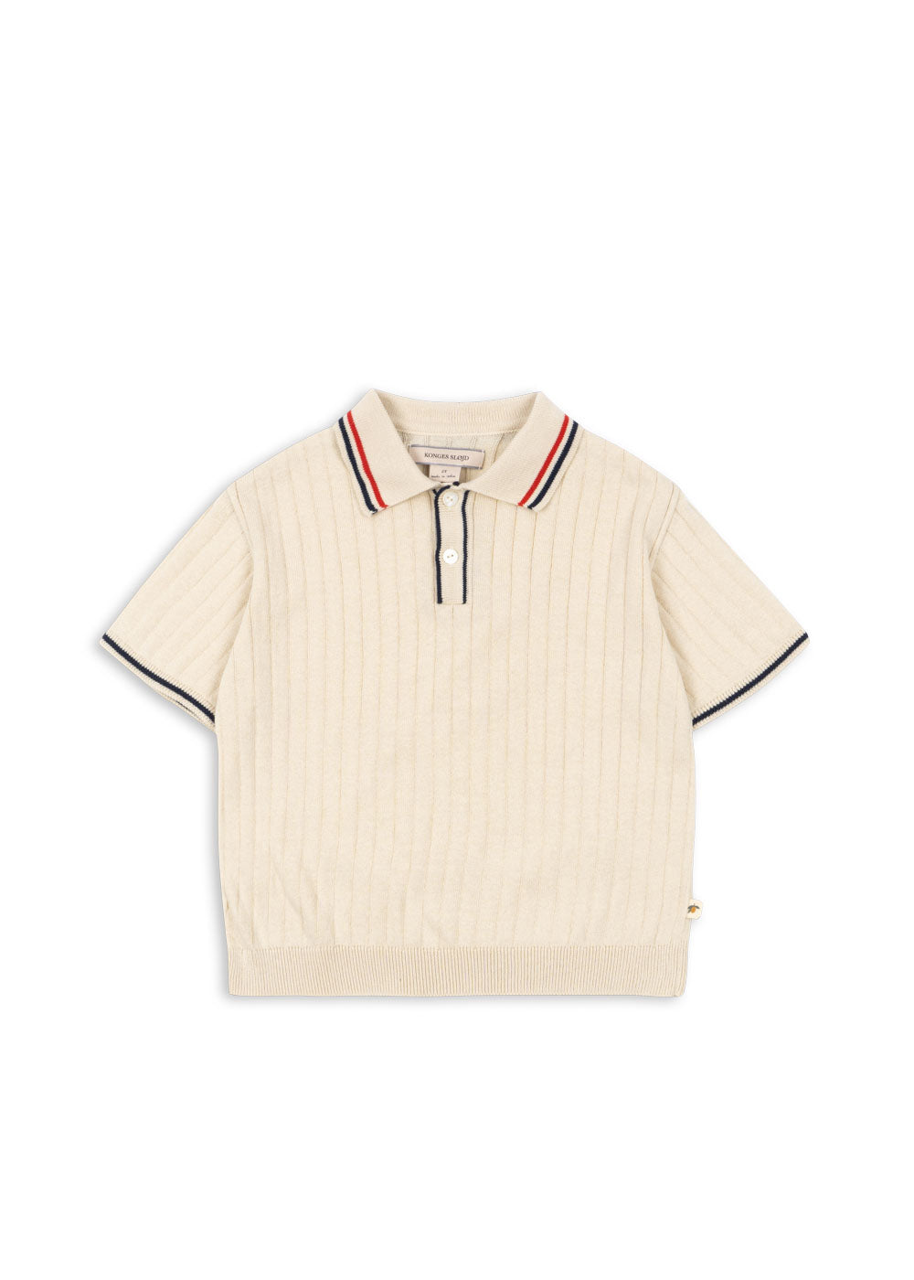 MIO KNIT POLO GOTS Almond Milk SS26