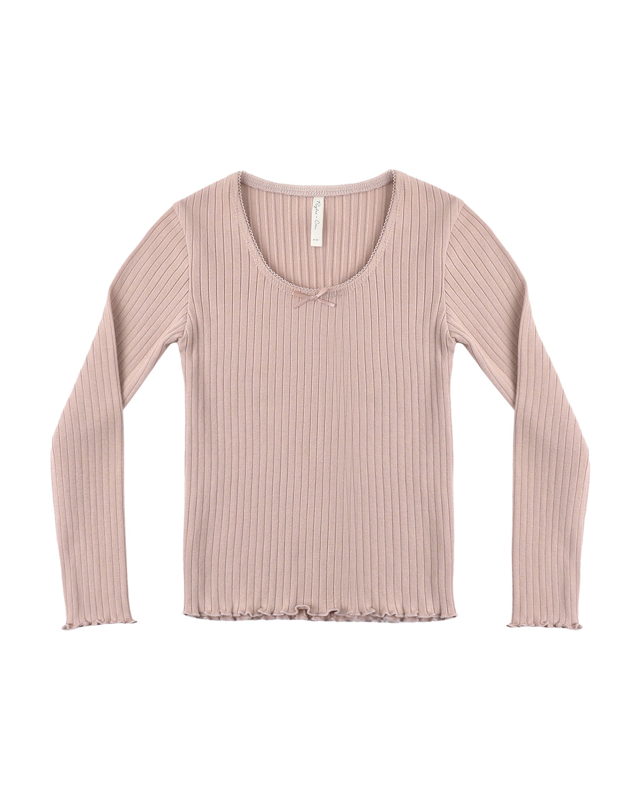 Ribbed Long Sleeve Rosewood