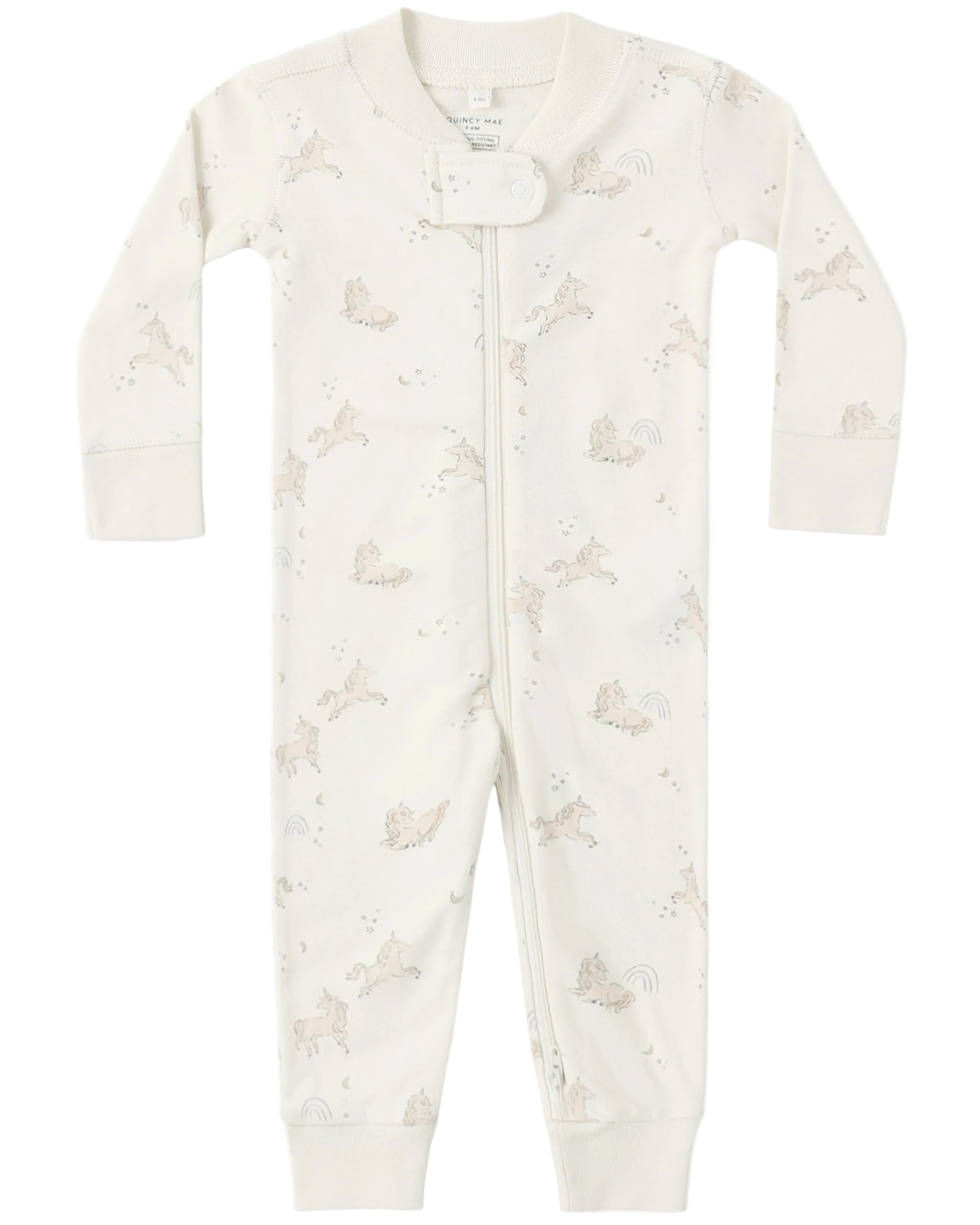 Zip Long Sleeve Sleeper Unicorn