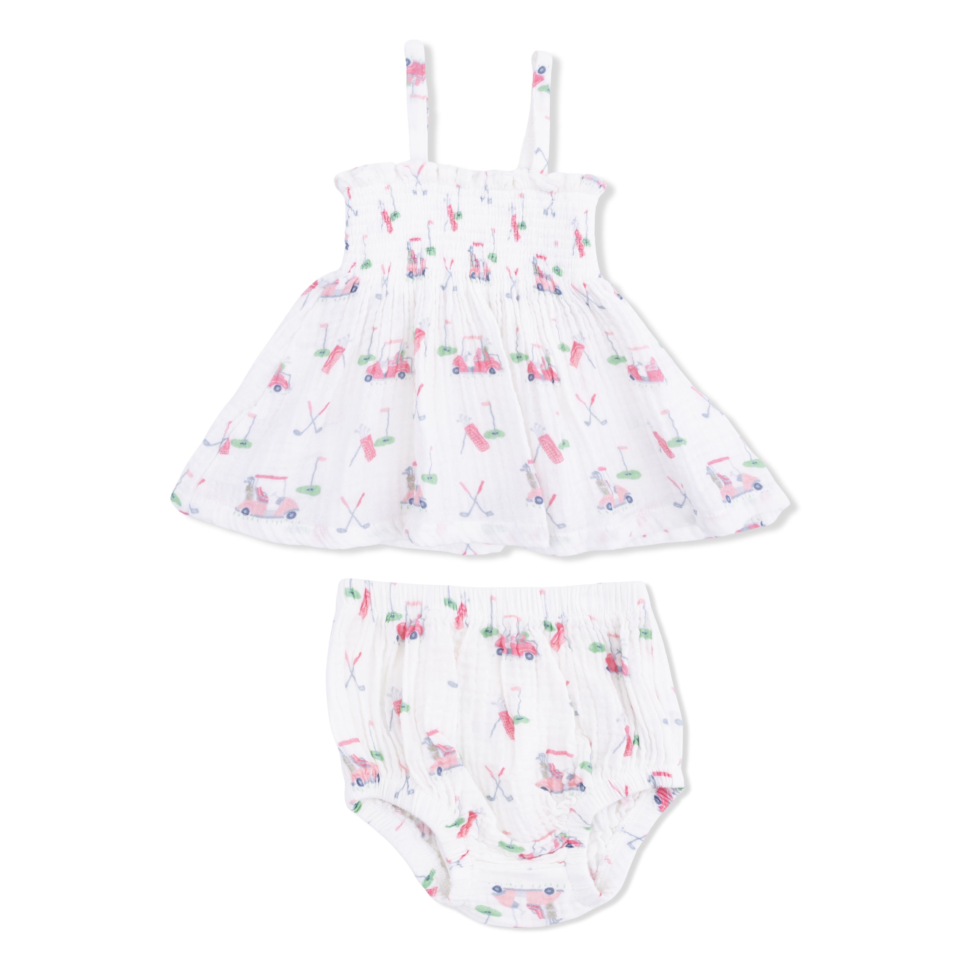 Baby Golf Carts Pink Smocked top w/ Bloomer
