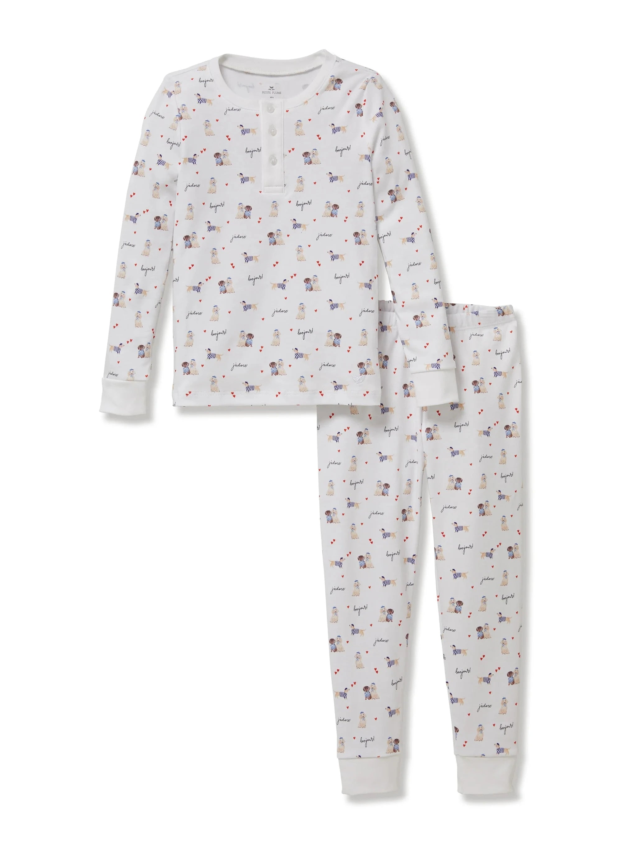 Kids Pima Snug Fit Pajama in Le Woof