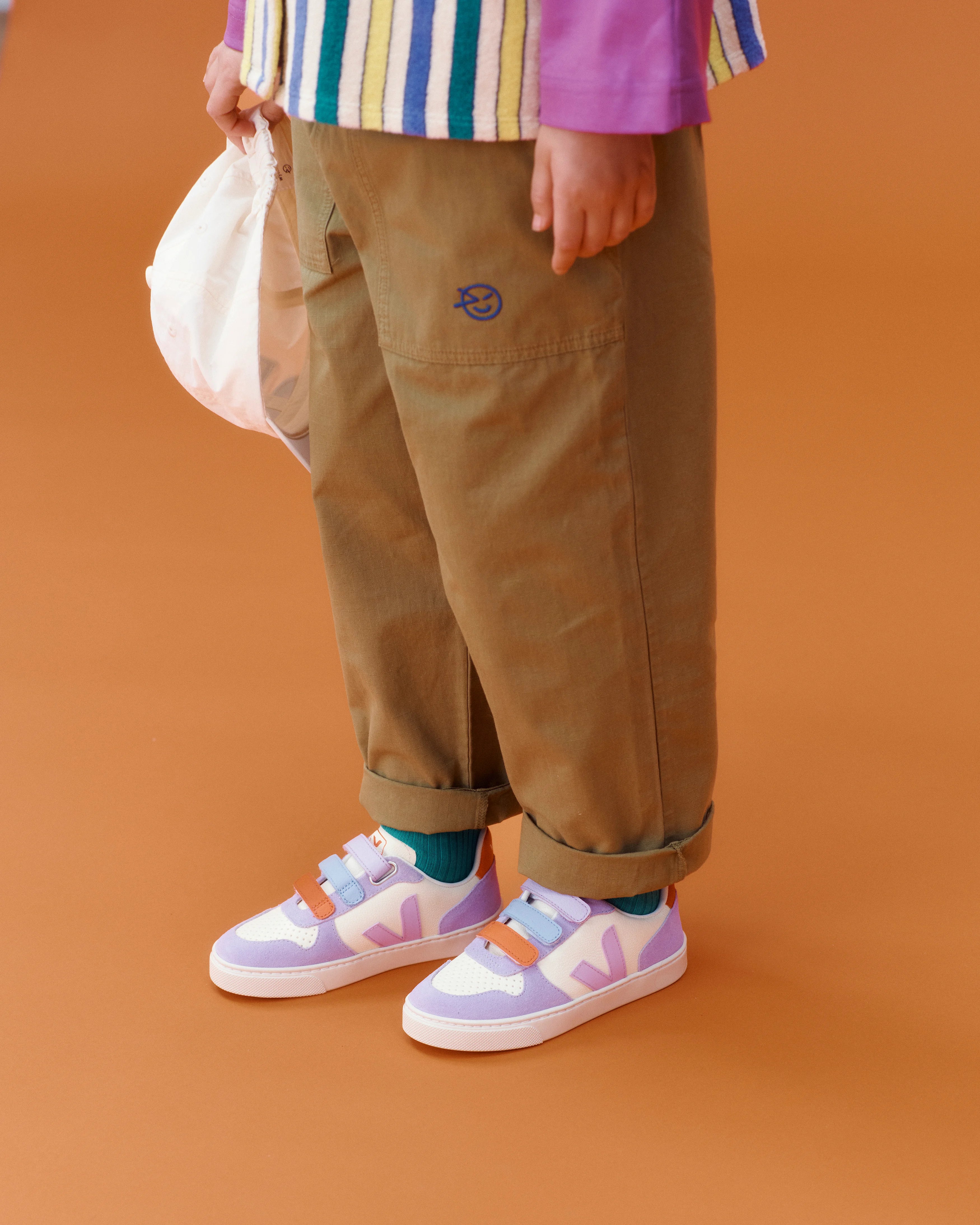 V-10 LEATHER CASHEW MULTICO ORCHID