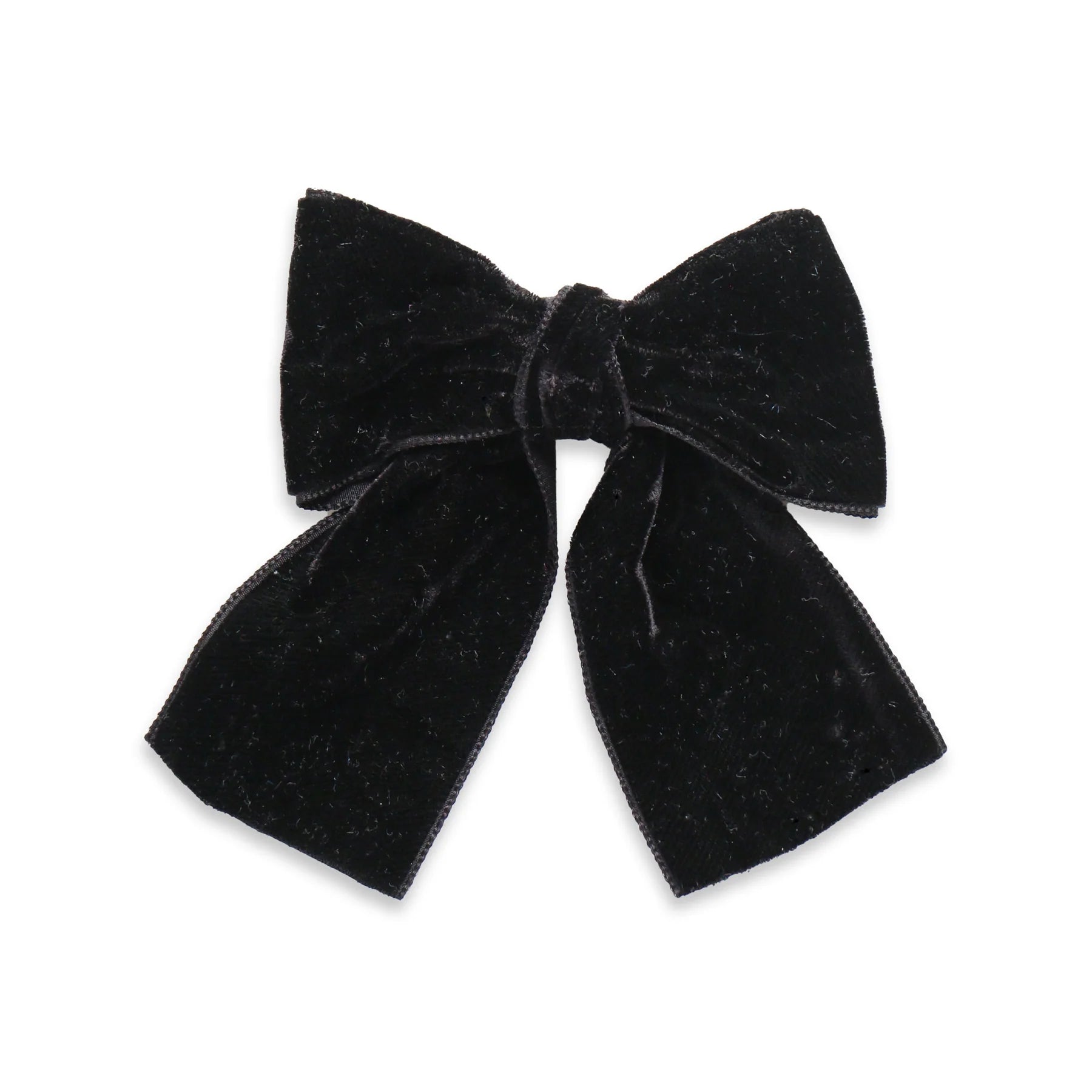Big Velvet Sailor Bow -Snap Clip-Black