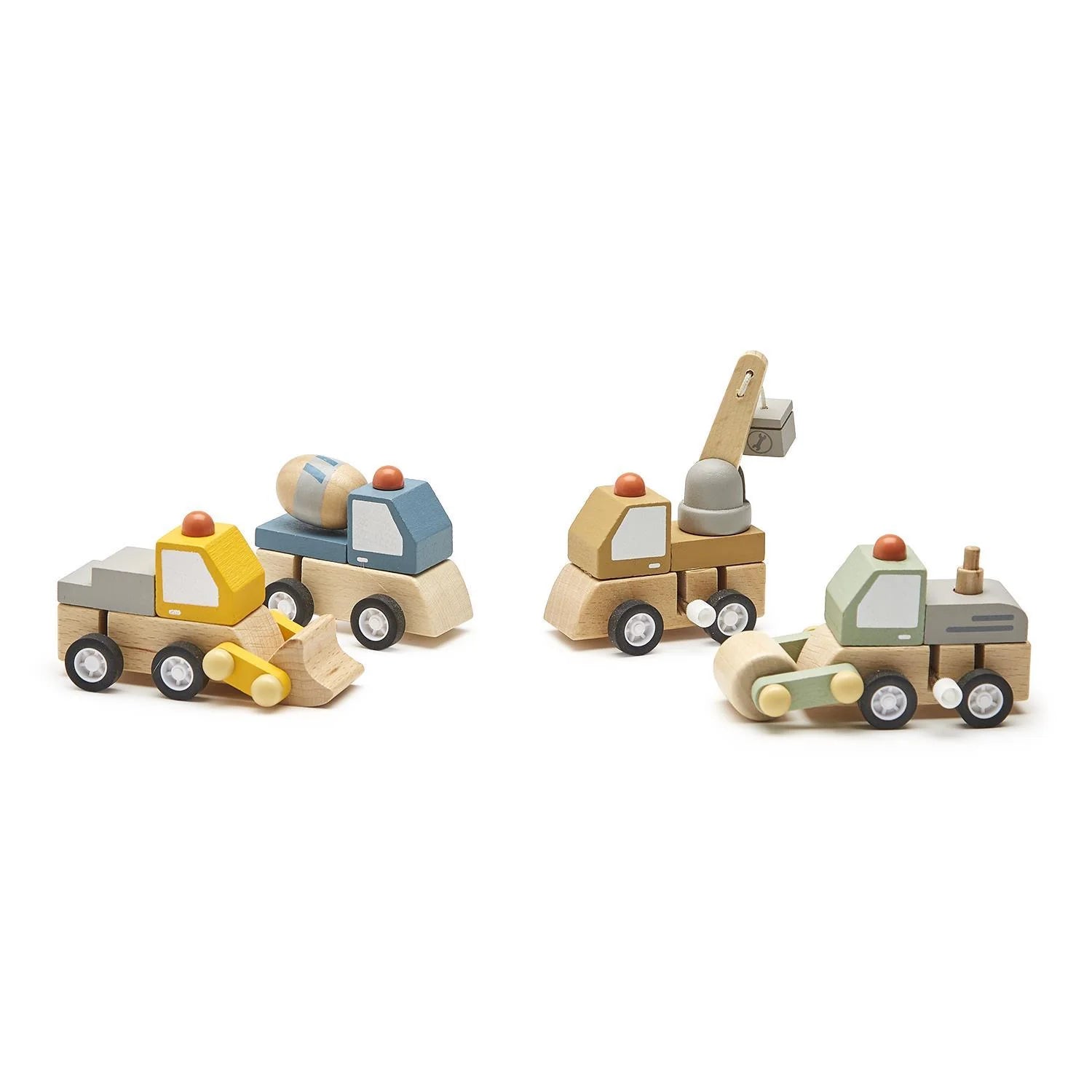 Construction Vehicle hand crafted wooed wind up Truck 4 Designs