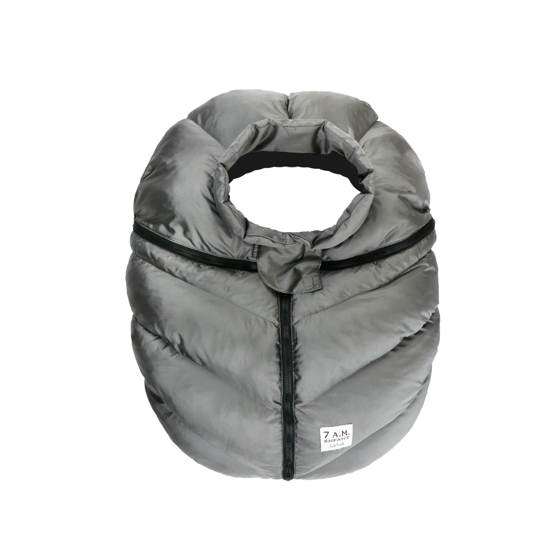 7AM Enfant Car Seat Cocoon Faux Fur Tundra Metallic Grey