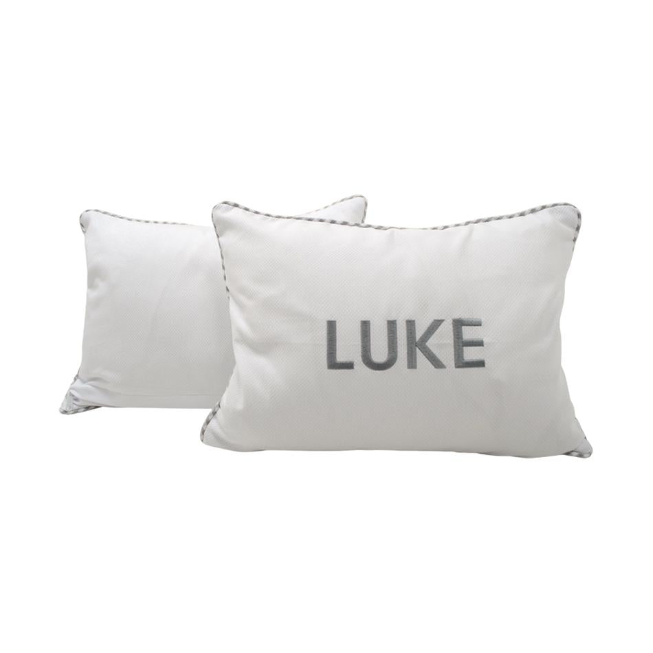 DECORATIVE BABY PILLOW-grey check