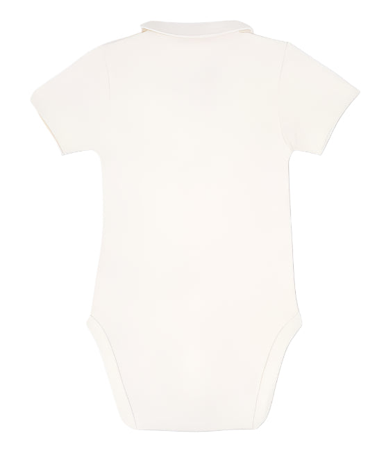 Baby Boy SS Front Snap Bodysuit With Collar