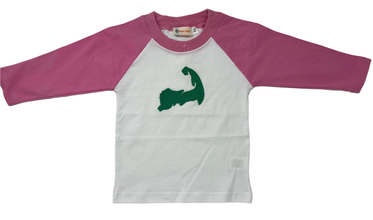 Cape Cod TShirt White/Pink/Mint Pocket Full of Posies