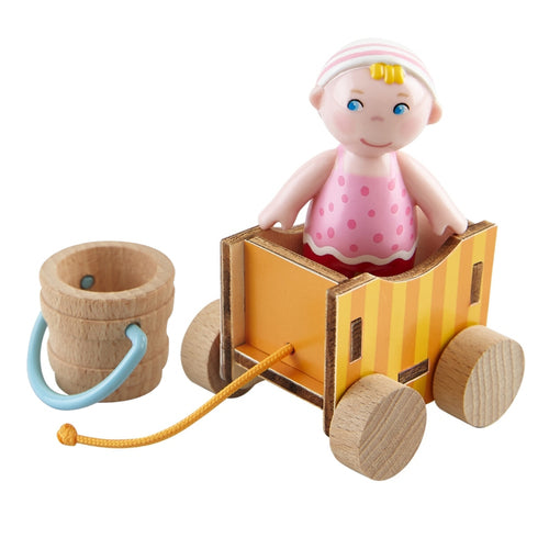 Haba Little Friends Baby Nora and Wagon
