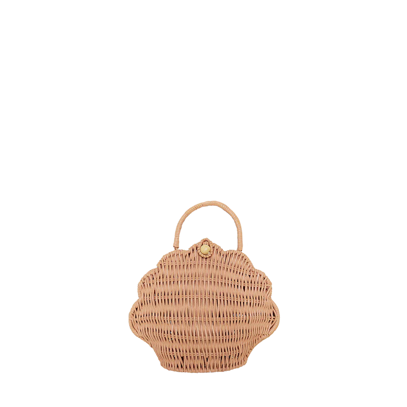 RATTAN SHELL BAG rose