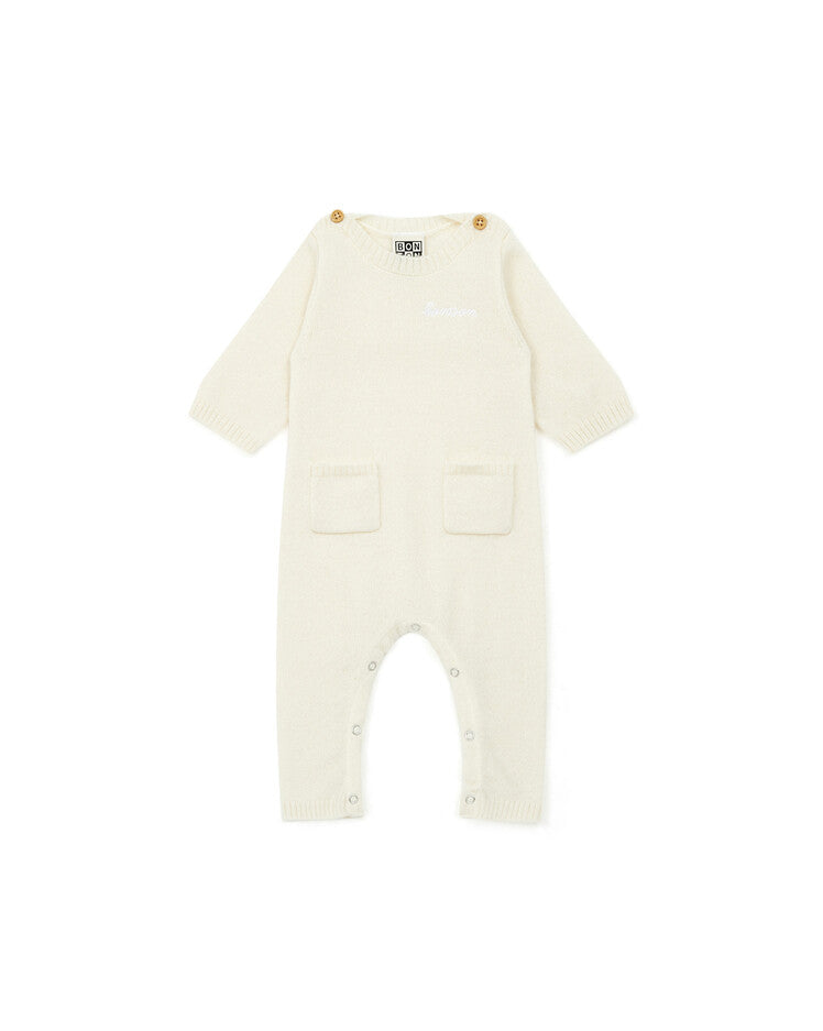 Pure Cashmere Romper in Cream