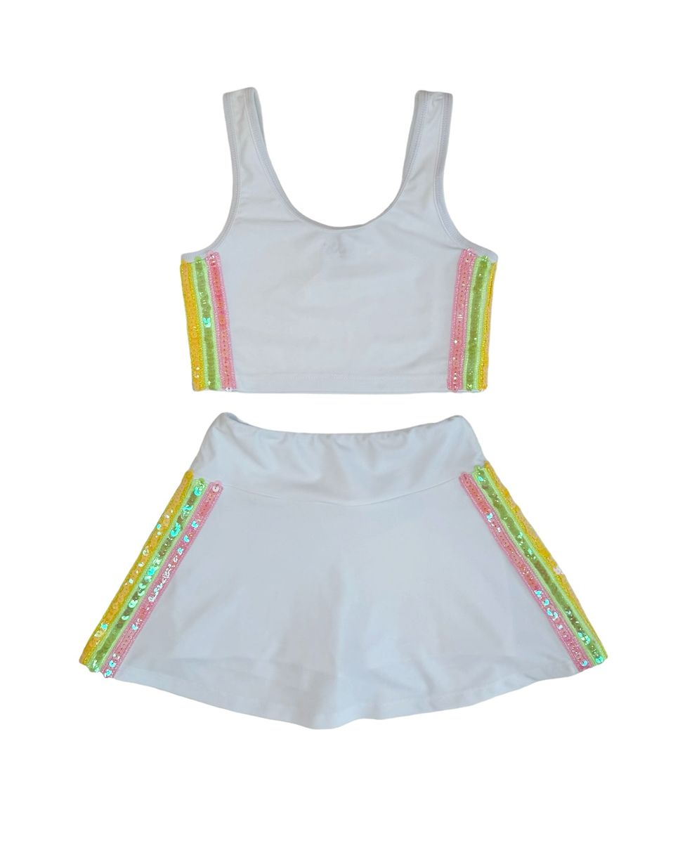 Rainbow Sherbet Sequin Tennis Set