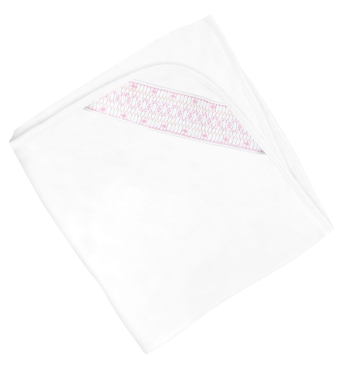 Pink and White Smocked Blanket