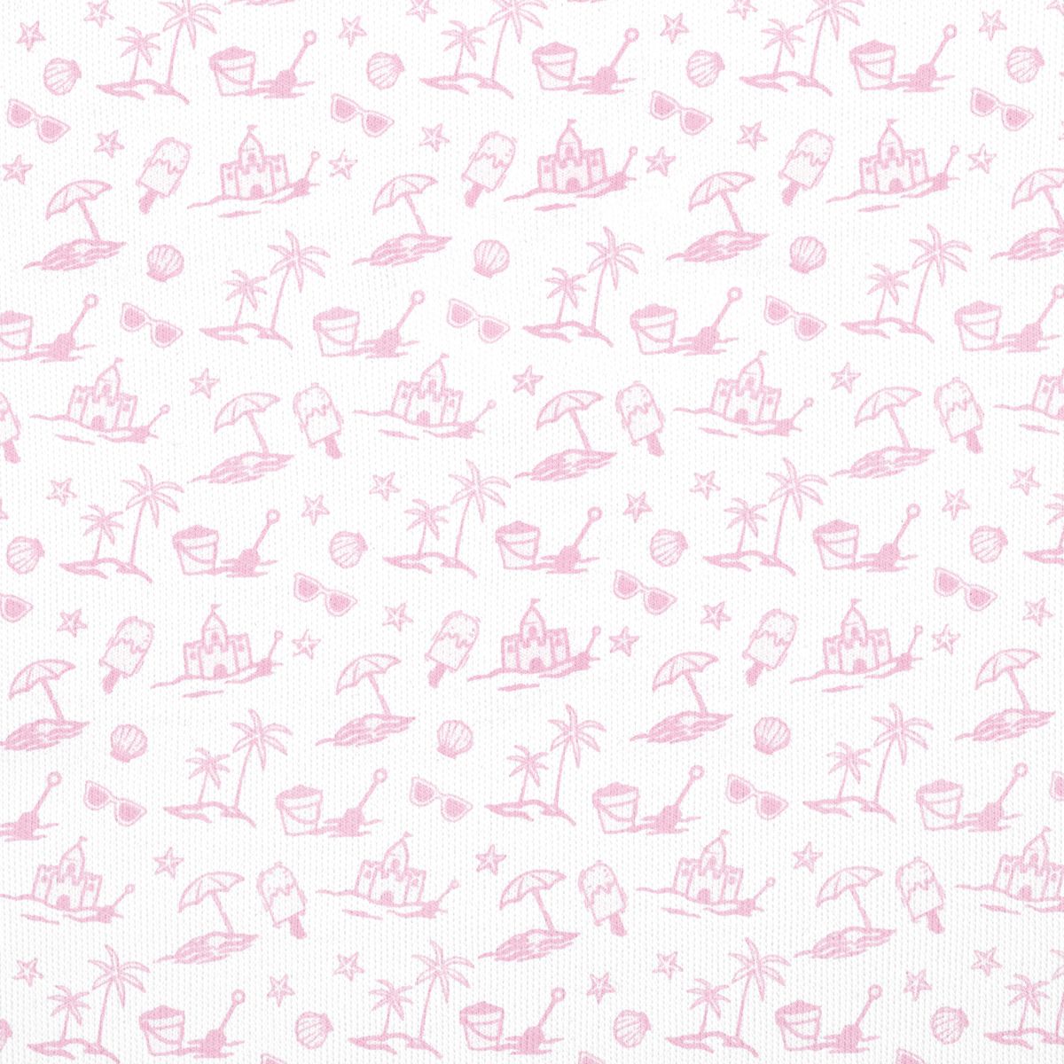 SUMMER DOODLES – ZIPPER FOOTIE in Pink
