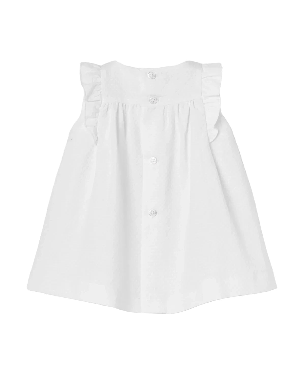 White Woven Two Piece Dress with Bloomers 153393+153392