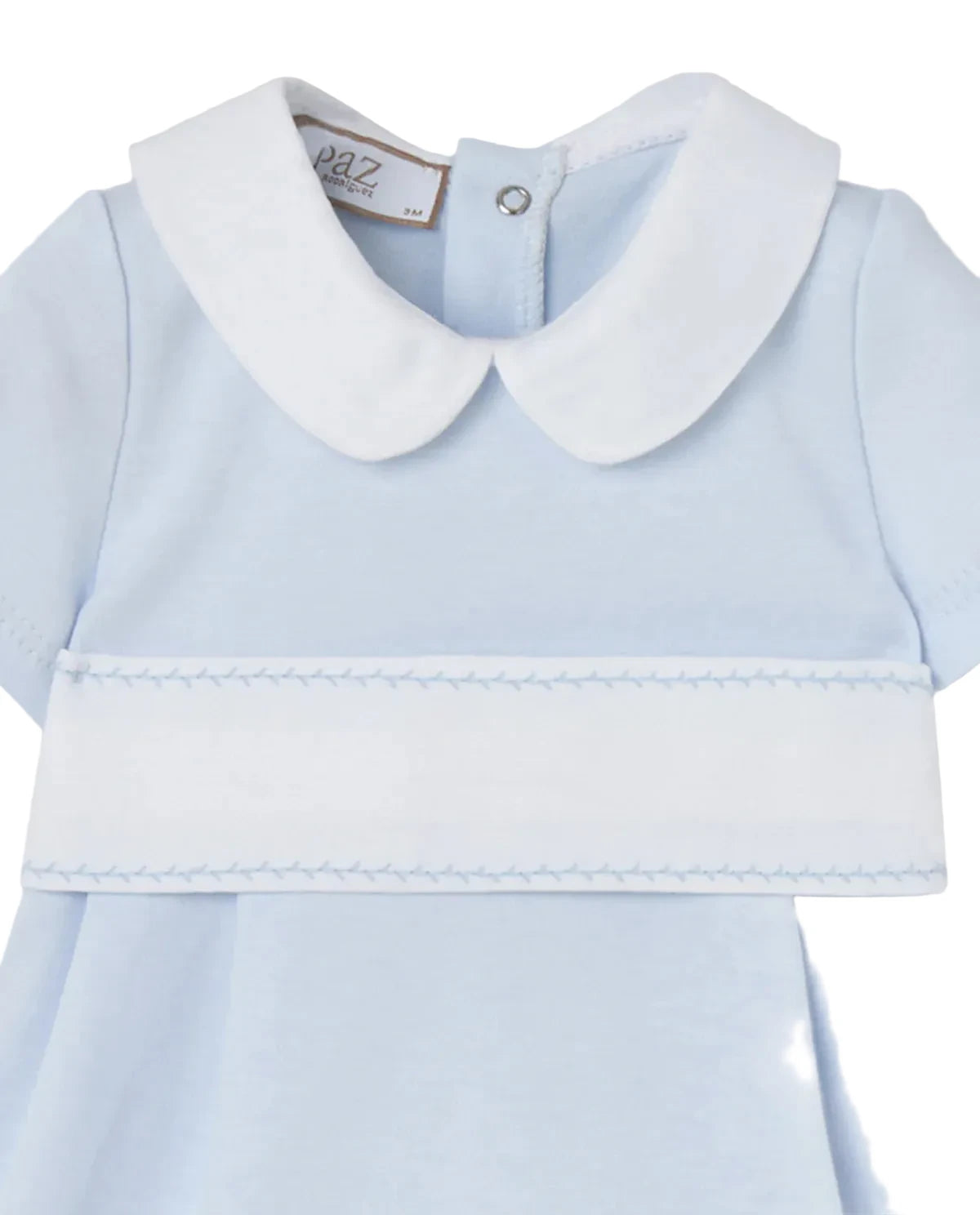 Knit Romper Chalk Blue