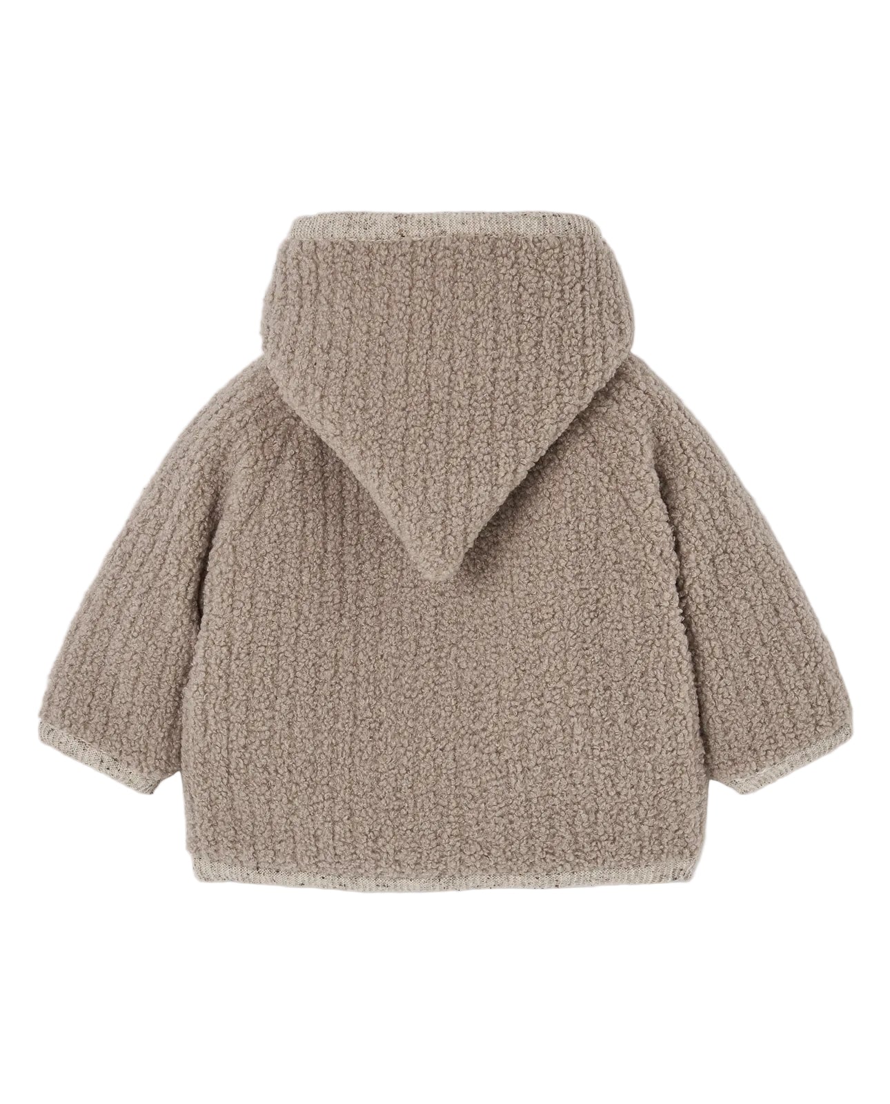 Brown Hoody Trimmed in Tan