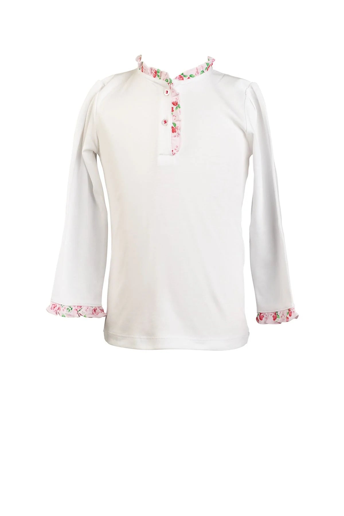Zinnia Blooms LS Henley Shirt F26
