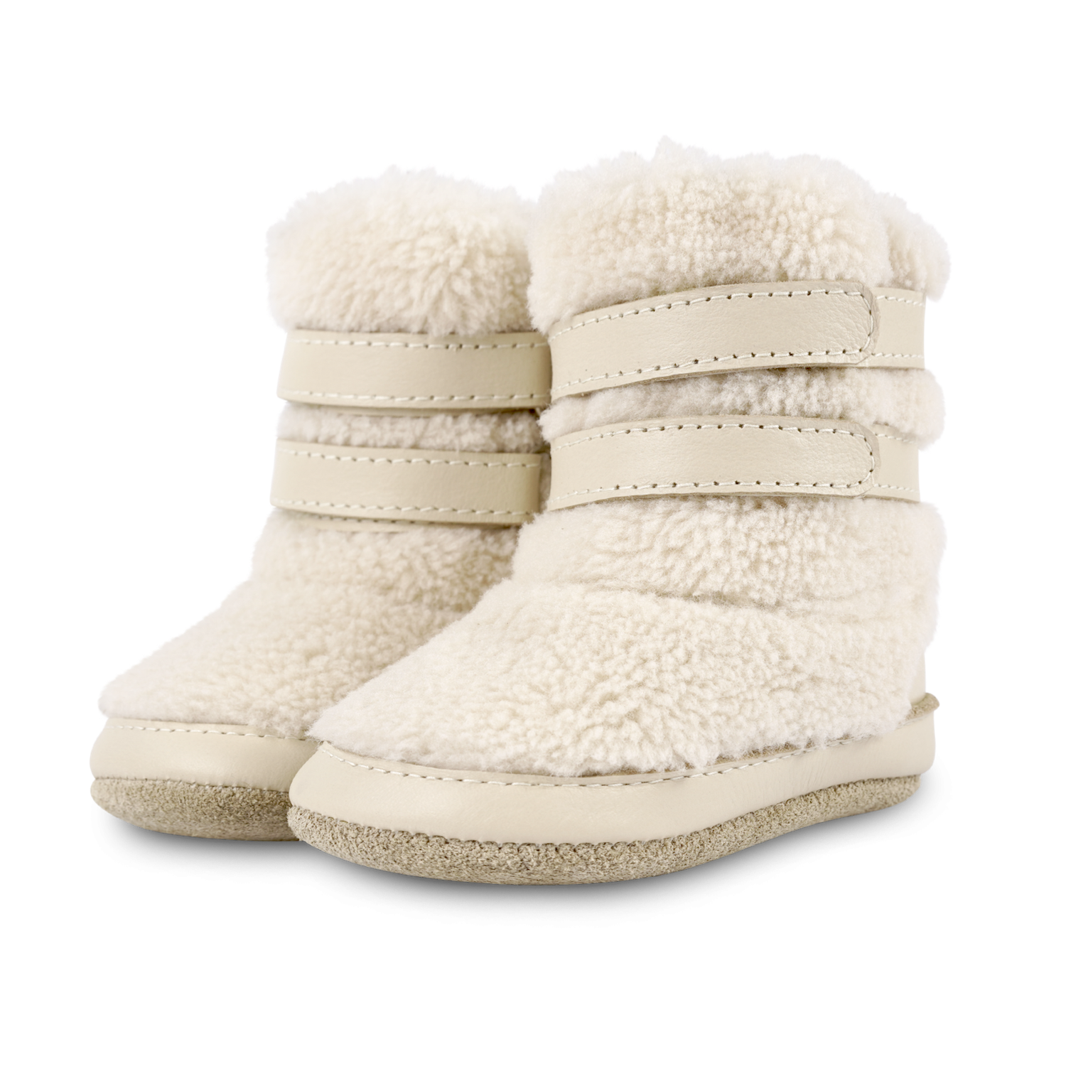 Larisso Booties | Off White Curly Faux Fur 25