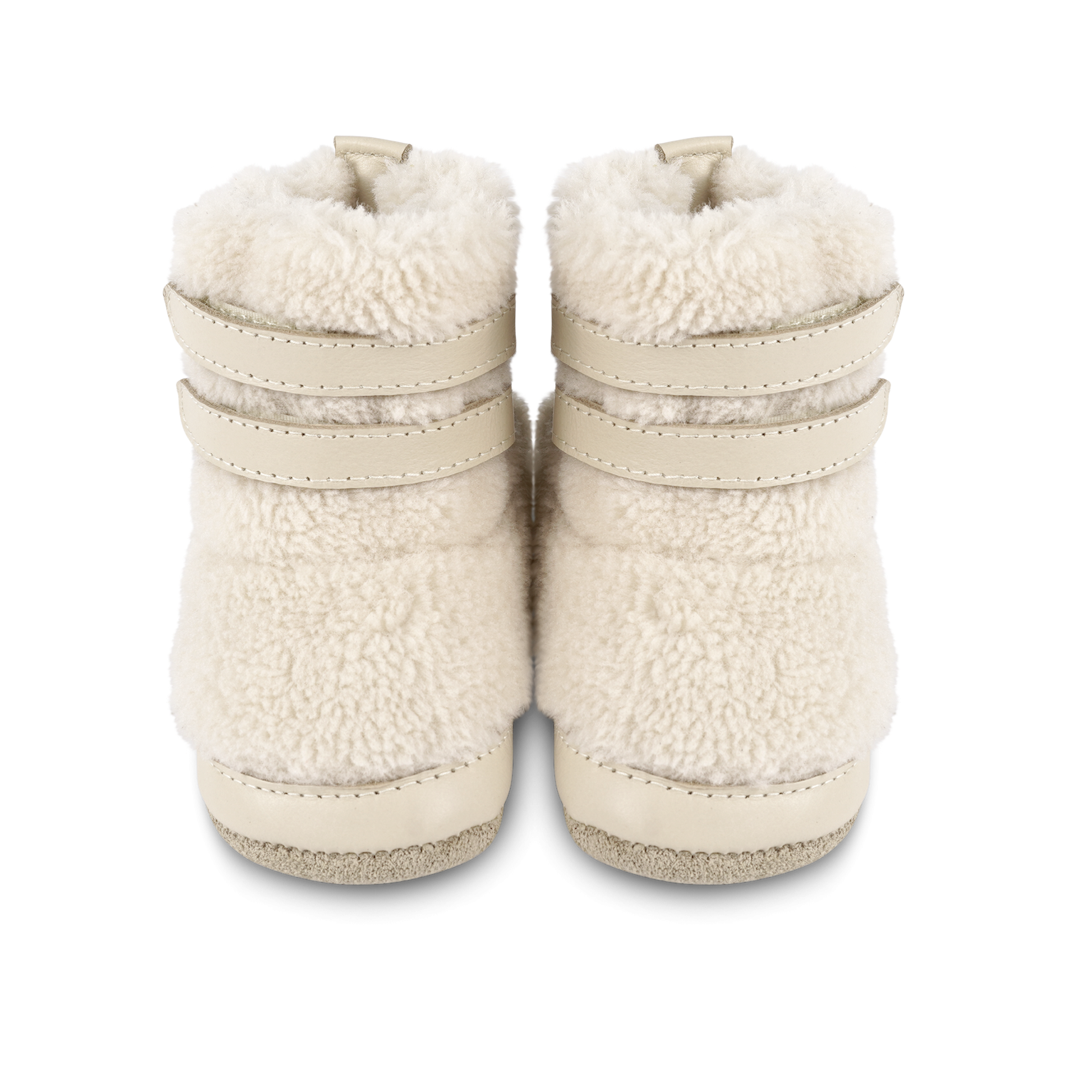 Larisso Booties | Off White Curly Faux Fur 25